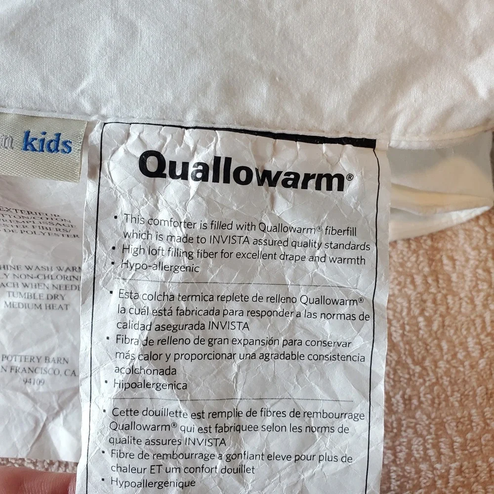 Pottery Barn Full Quallowarm White Comforter Duvet Insert Hypoallergic 82x86